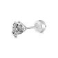 Snake Bite Classic White Snake, White Moissanite, 1