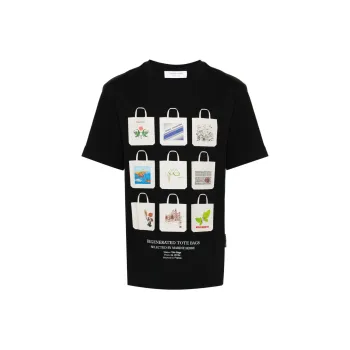 Marine Serre Tote Bags print T shirt