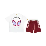 B4508-DX White+Burgundy
