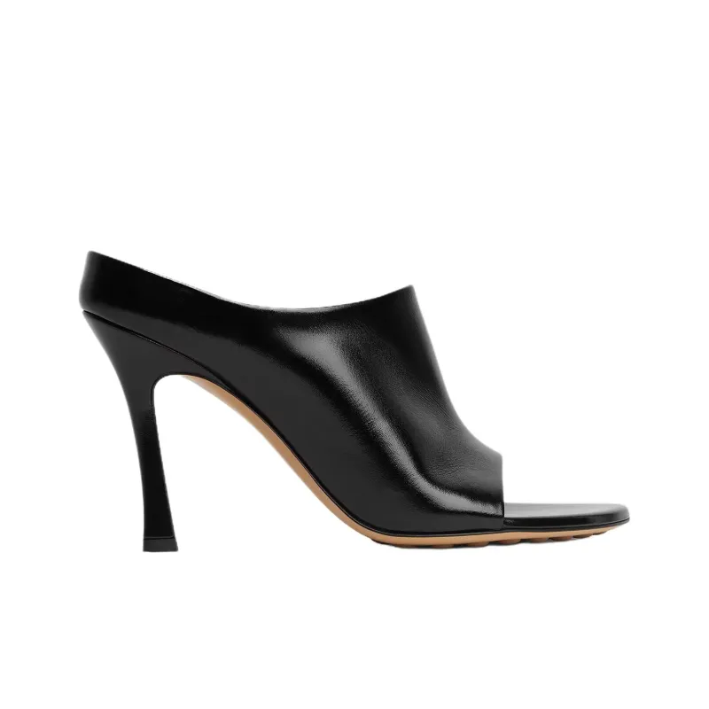 Bottega Veneta Slide Slippers 9cm Women's Black-1