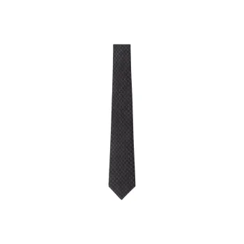 LOUIS VUITTON Mulberry Silk Ties Men's Black