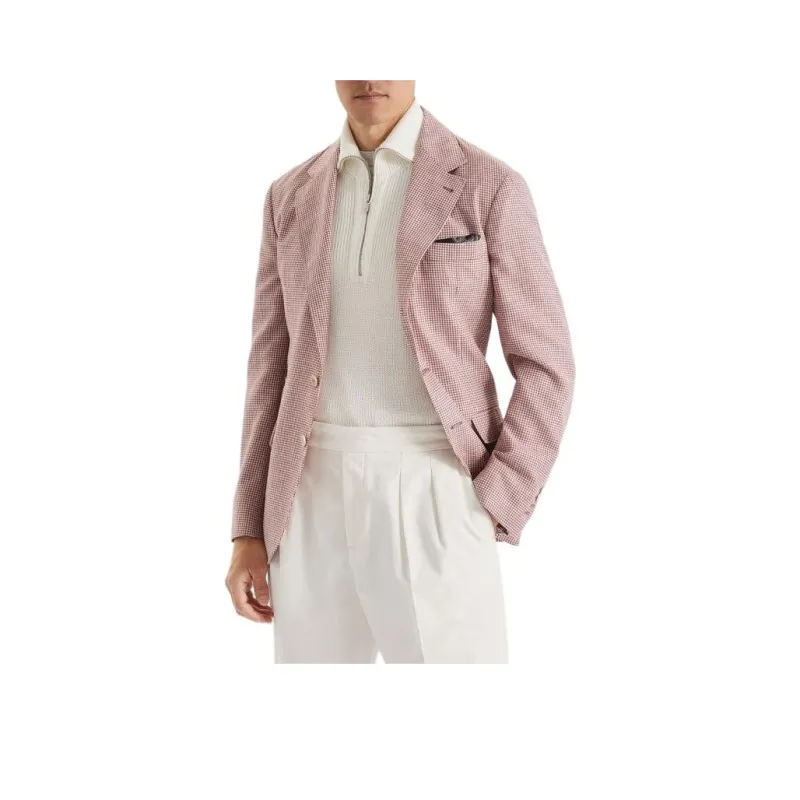 Brunello Cucinelli Houndstooth pattern Blazer-0