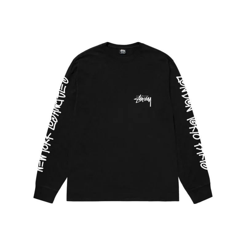 Stussy Big Cities Pigment Dyed Long Sleeve Tee-0