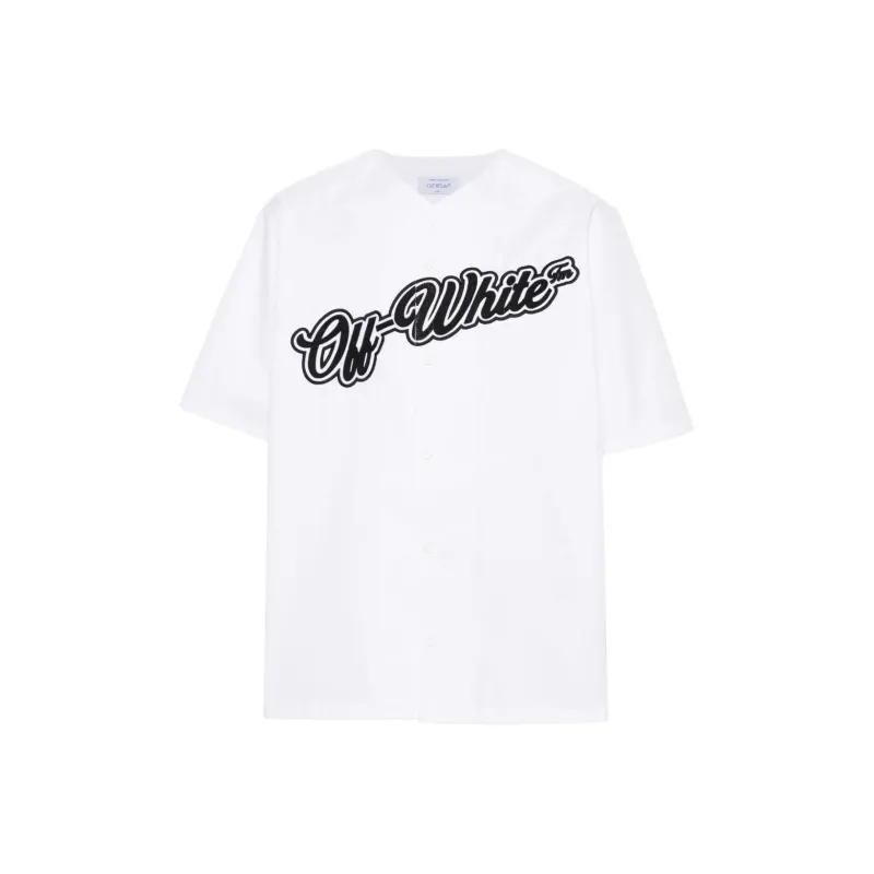 OFF WHITE Logo embroidered Cotton Shirt-0