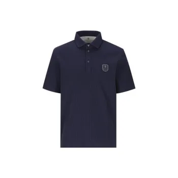 Brunello Cucinelli Logo appliqué Ribbed Polo Shirt