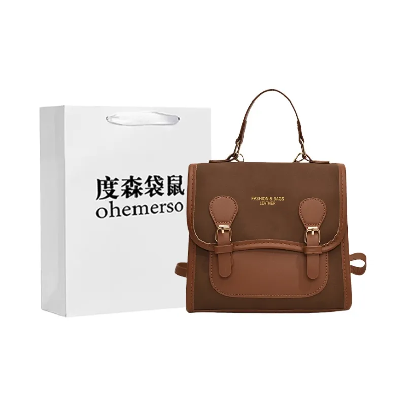 Dusen Kangaroo PU Backpack Regular Women's Multicolor-11