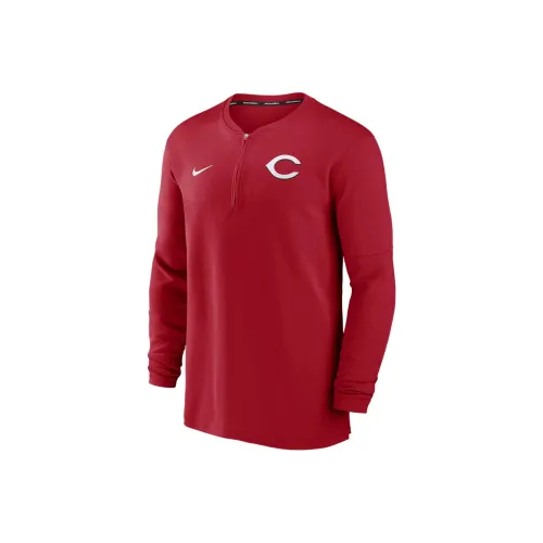 Nike Cincinnati S Authentic Collection Men's Nike Dri FIT Mlb 1/2 Zip Long Sleeve Top