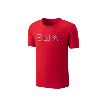 LiNing Badminton Series T Shirt Unisex Bull Red