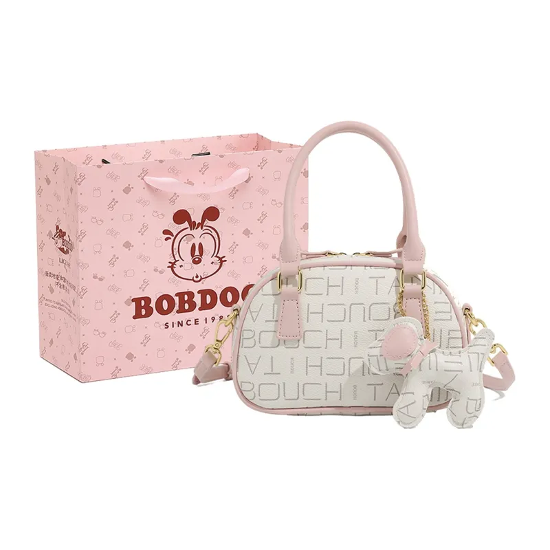 BOBDOG PU Handbags Crossbody Bags Small Size Women's Pink/Coffee-0