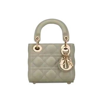 DIOR Lady Dior Lambskin Shoulder Bag Crossbody Bag Handbag Extra Mini Women's Green