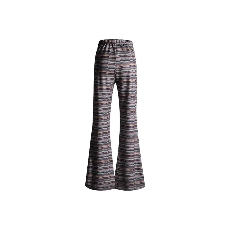 Shuhao Bai Casual Pants Women's Stripes Brown-1