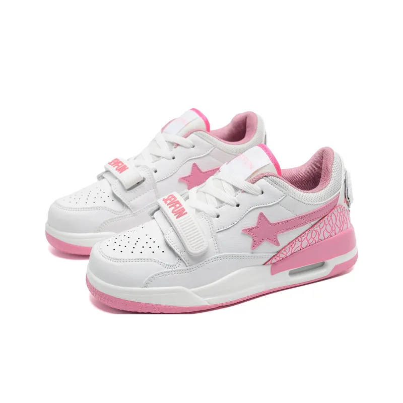7 SEVFUN Casual Shoes Unisex Low Top White/Yellow/Black/Pink-1