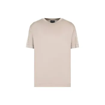 EMPORIO ARMANI SS24 T Shirt Men's Beige Yellow