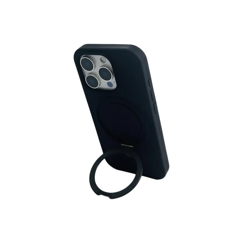Sopi Silicone Material Solid Color Magnetic Stand Phone Cases Compatible With IPhone 16/15 Pro Max/Apple 13/14 Pro/Max-23