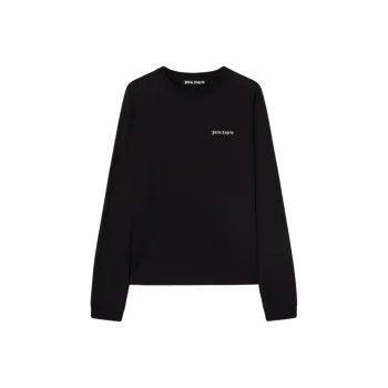 PALM ANGELS Logo Printed Long Sleeved T Shirt