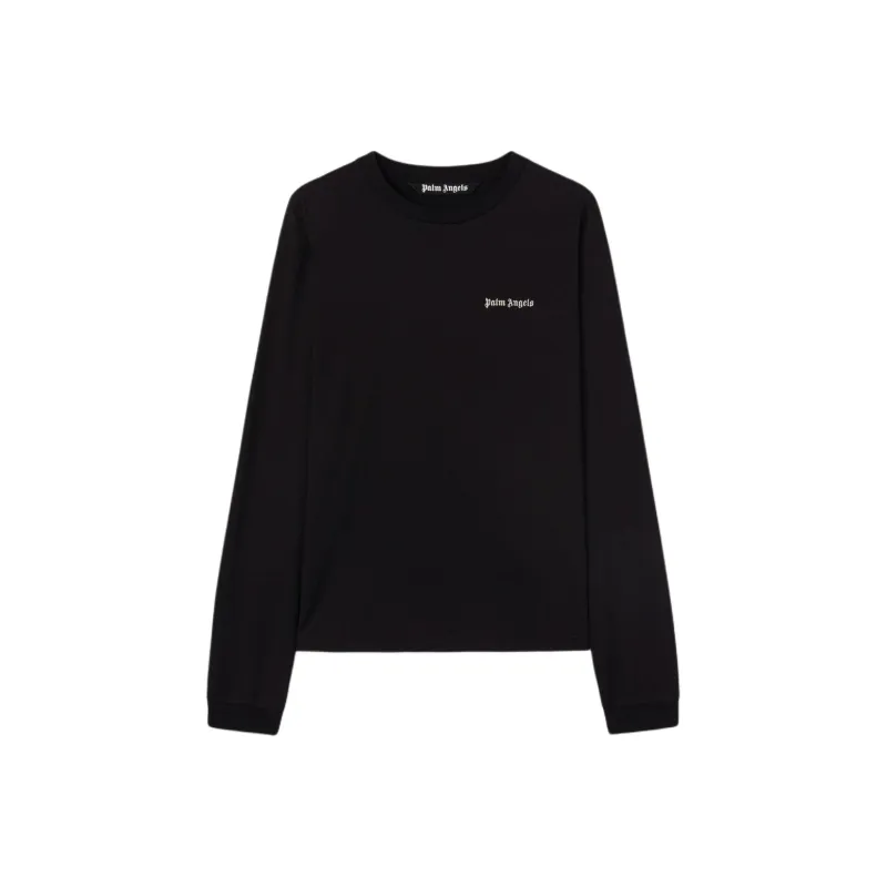 PALM ANGELS Logo Printed Long Sleeved T Shirt-0