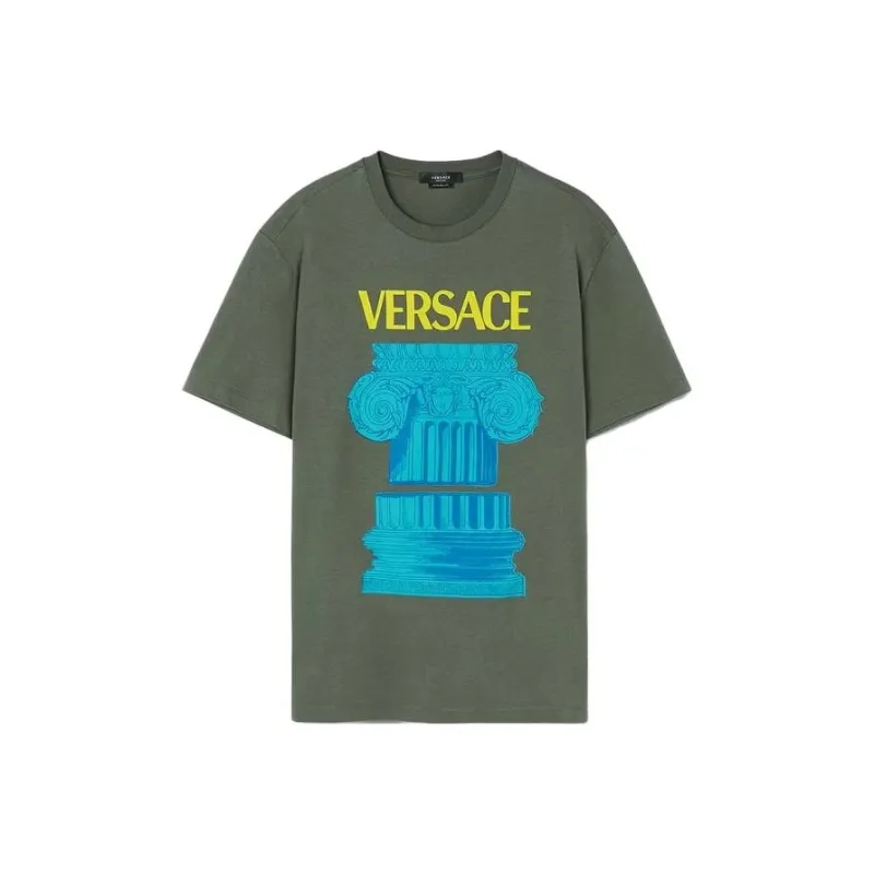 VERSACE Column Print Winter Military T shirt-0