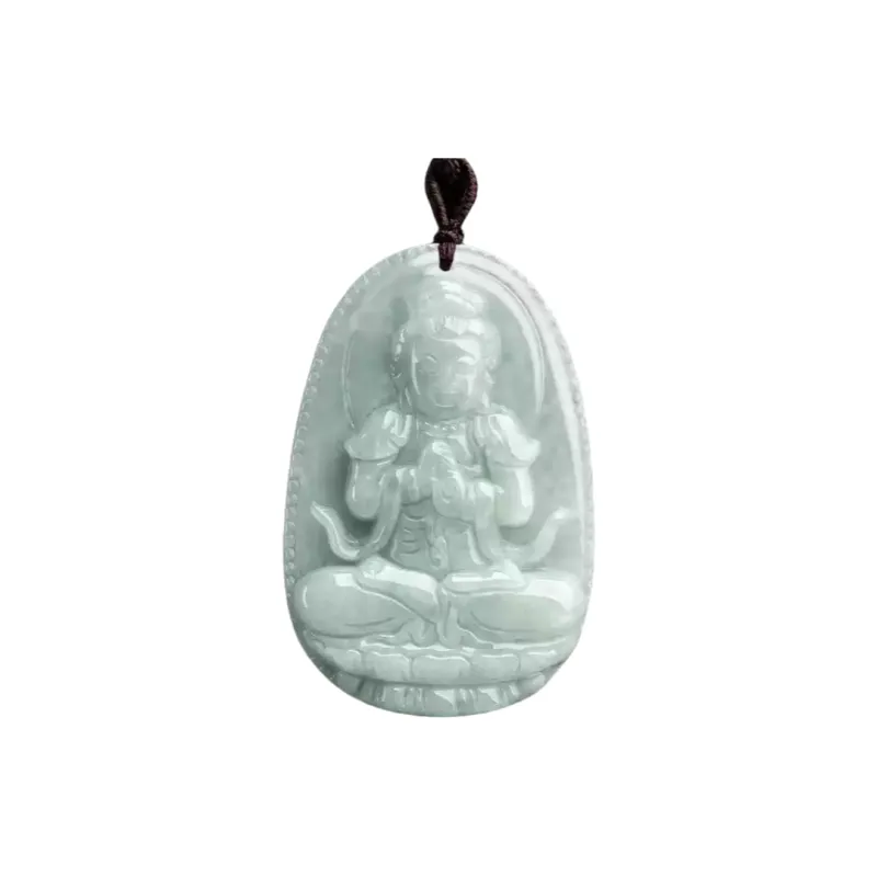 MY WORLD BEGINS AND ENDS WITH YOU Bean Type Jadeite Necklaces Unisex-13