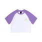 [Women's Apparel Cropped]White Purple