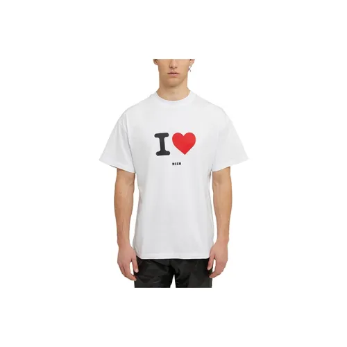 MSGM I Love Printed Crewneck T Shirt