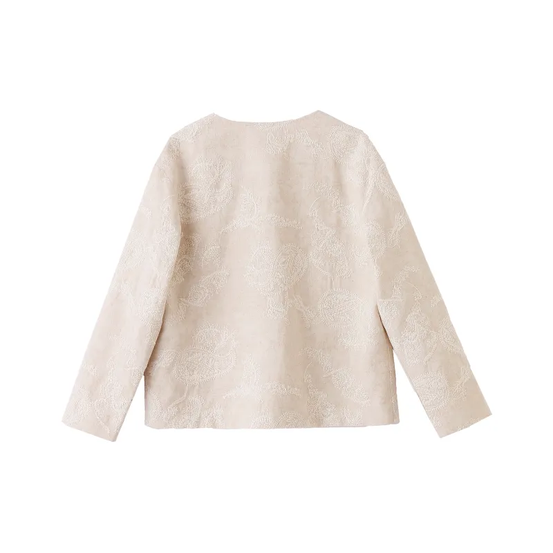 Yi Mengyuan Jackets Coats Women's Beige-1