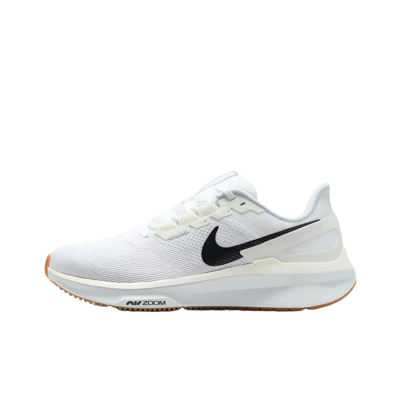 Nike Zoom Structure 25 Anti Slip Wear Resistant Low Top Casual Running Shoes Men's White-0
