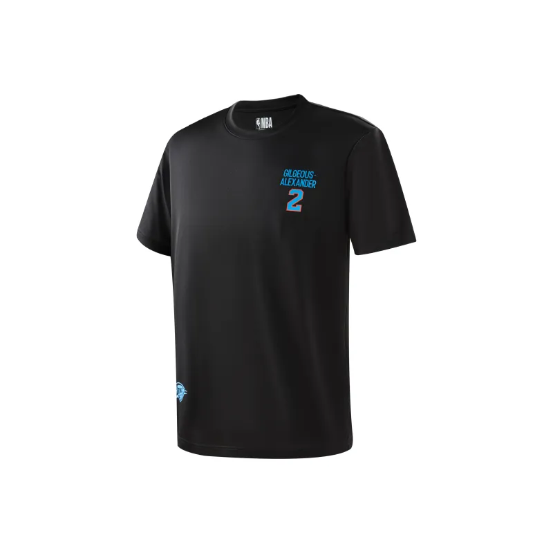 NBA Player Number Series T Shirts Unisex Black-0