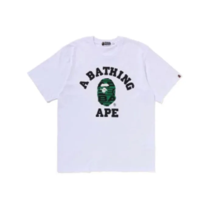 A BATHING APE Lux Sport Pattern College Tee-2