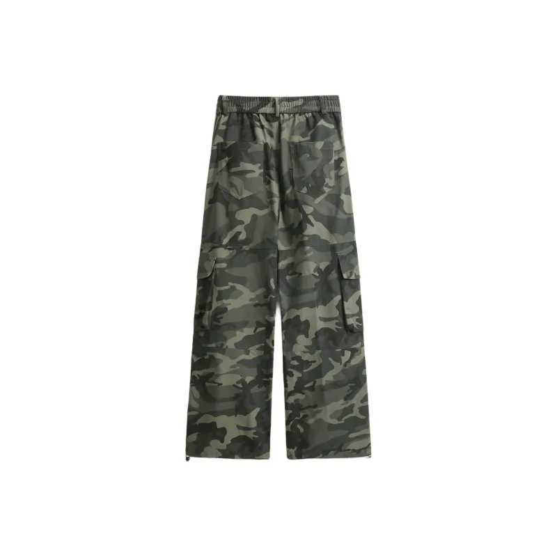 BEAR UNION Casual Pants Unisex Army Green-2
