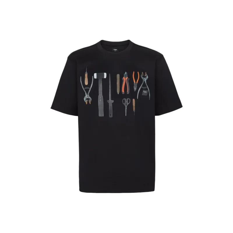 FENDI Tools Printed Crewneck T Shirt-0