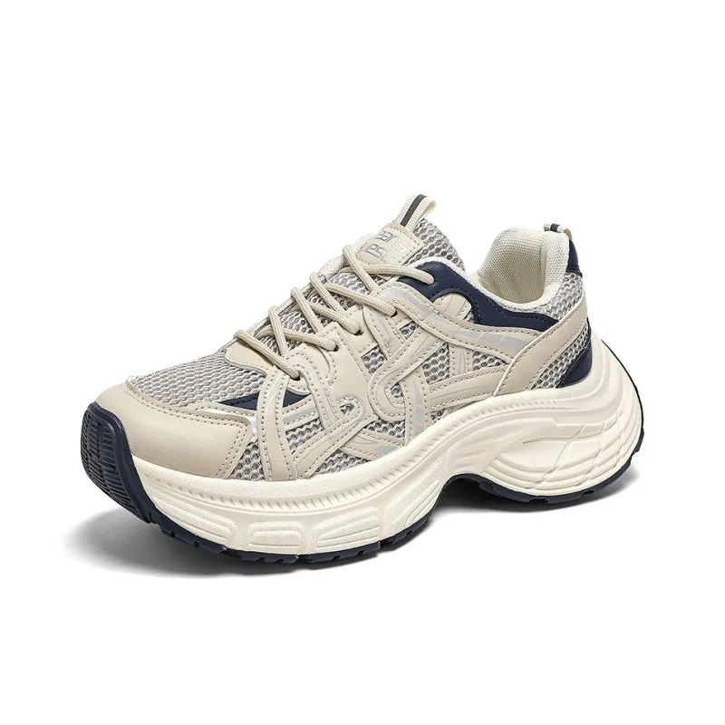 JEANSWEST Cushioning Height Increasing Lightweight Breathable Slip Resistant Low Top Chunky Sneakers Women's-9