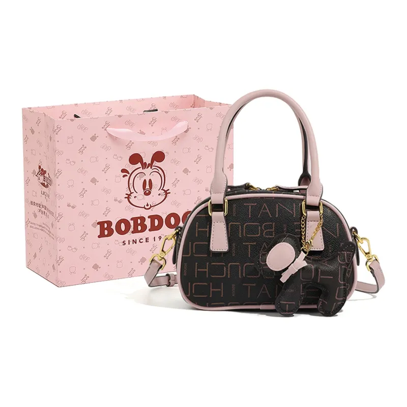 BOBDOG PU Handbags Crossbody Bags Small Size Women's Pink/Coffee-7