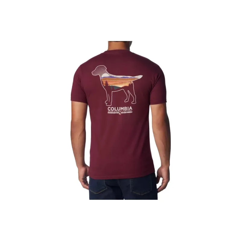 Columbia T-Shirts Men Burgundy-0