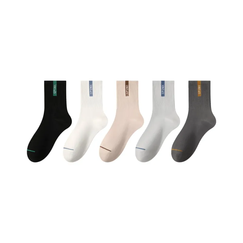 PLANDOO Mid Calf Socks Unisex 5 Pack-15