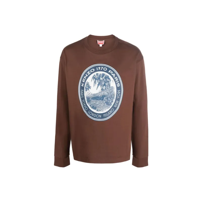 KENZO T Shirts Men Brown-0
