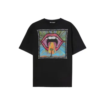 PALM ANGELS Crazy Mouth Crew neck T shirt
