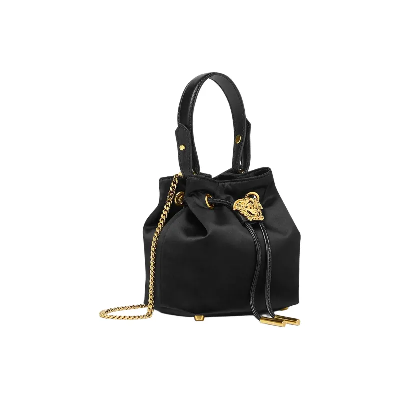 FANSIZHE Lambskin Bucket Bag, Shoulder Bag, Crossbody Bag, Handbag Women's Black-1