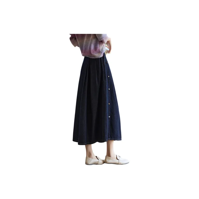 XWI Denim Long Skirt Women's Blue-1