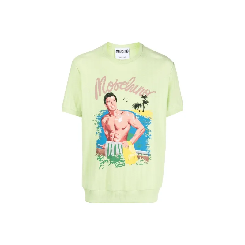 MOSCHINO T Shirts Men Green-0
