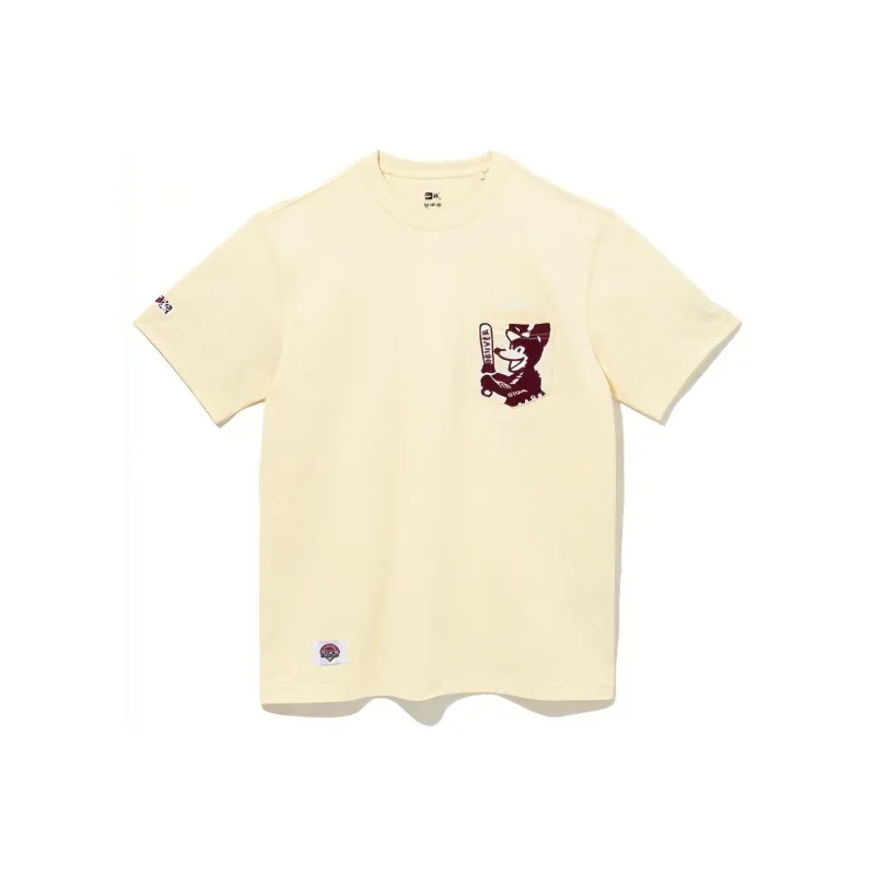 New Era T Shirts Unisex Light Ivory-0