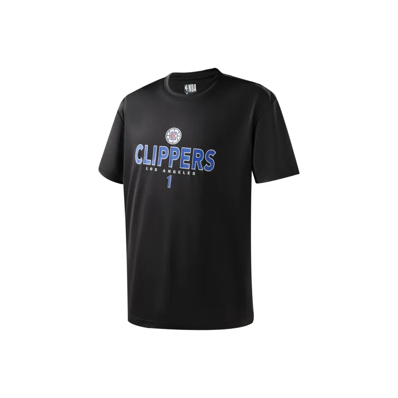 NBA Drop Shoulder Sleeve T-Shirt Unisex Black-0