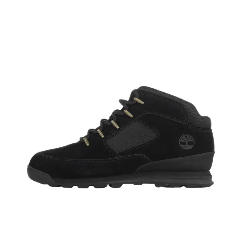 Timberland Euro Rock Anti Slip Wear Resistant Mid Top Hiking Shoes Men's Black-0