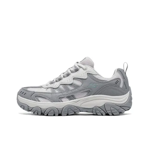 Skechers Cushioning Slip Resistant And Abrasion Resistant Low Top Trekking Shoes Women's Light Gray
