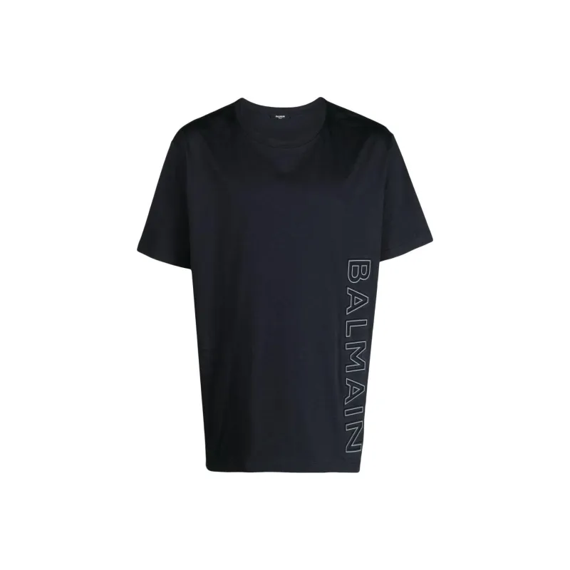 BALMAIN Logo embossed Cotton T shirt-0