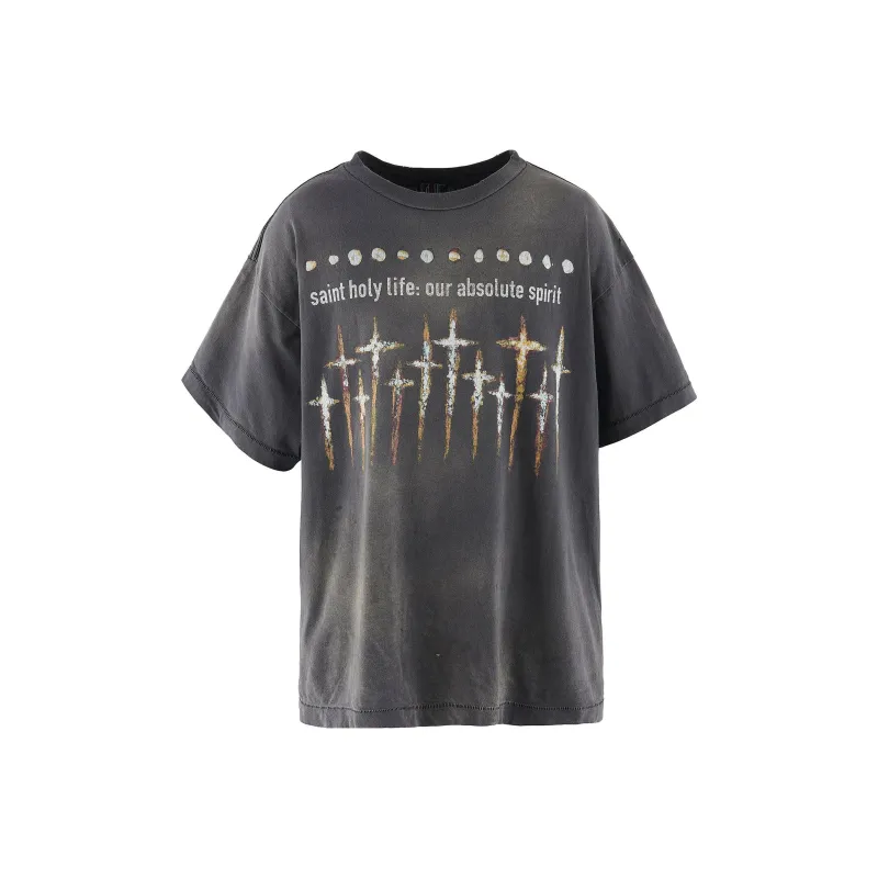 SAINT Mxxxxxx T Shirts Unisex Black-0