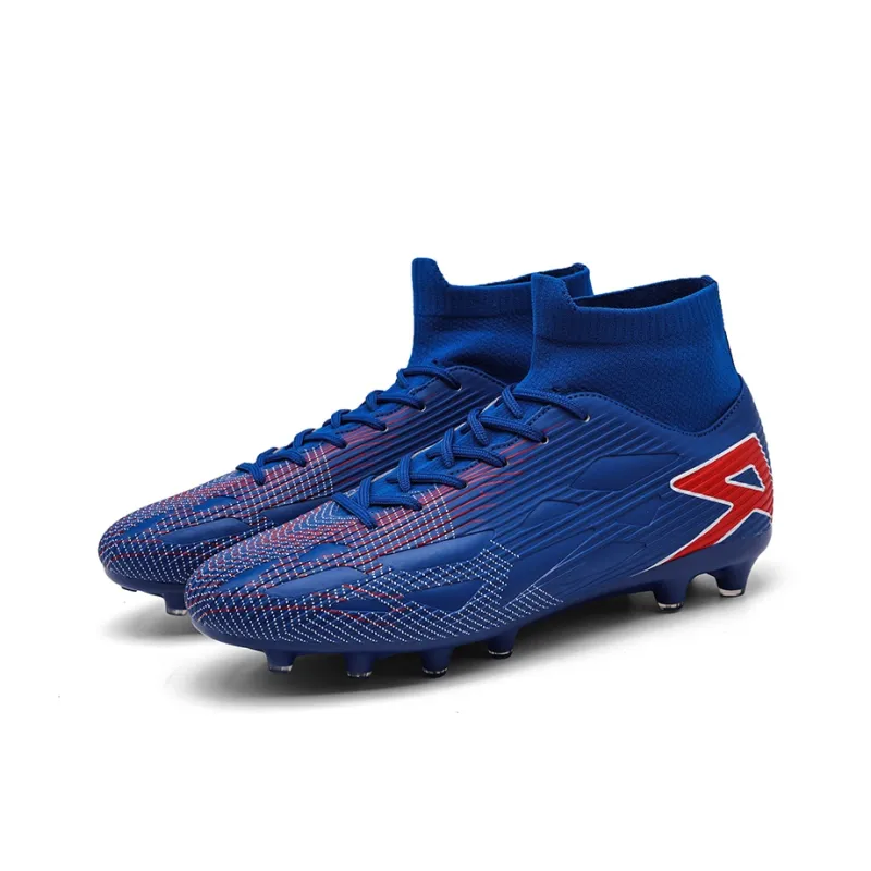 QIUTEXIONG FG Rubber Long Studs TF Rubber Broken Studs Soft Ground Firm Ground Slip Resistant Soccer Shoes Unisex-50