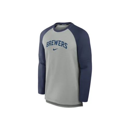 Nike Milwaukee Brewers Authentic Collection Game Time T-Shirt Men's Gray Mixed