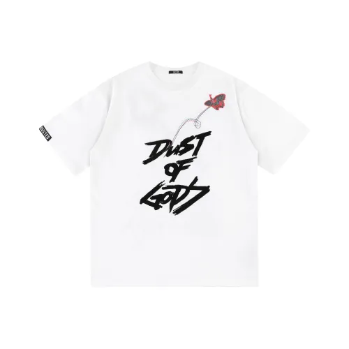 DUST OF GODS 화이트 남녀공용 티셔츠