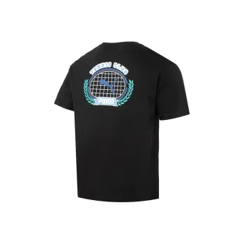 PUMA SS24 Drop Shoulder Sleeve T Shirt Unisex Black
