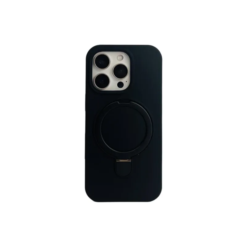 Sopi Silicone Material Solid Color Magnetic Stand Phone Cases Compatible With IPhone 16/15 Pro Max/Apple 13/14 Pro/Max-20
